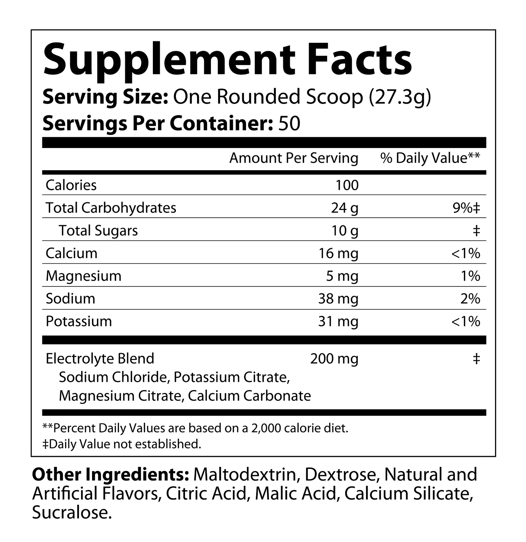 Recovery Carb + Electrolytes Lemon Lime