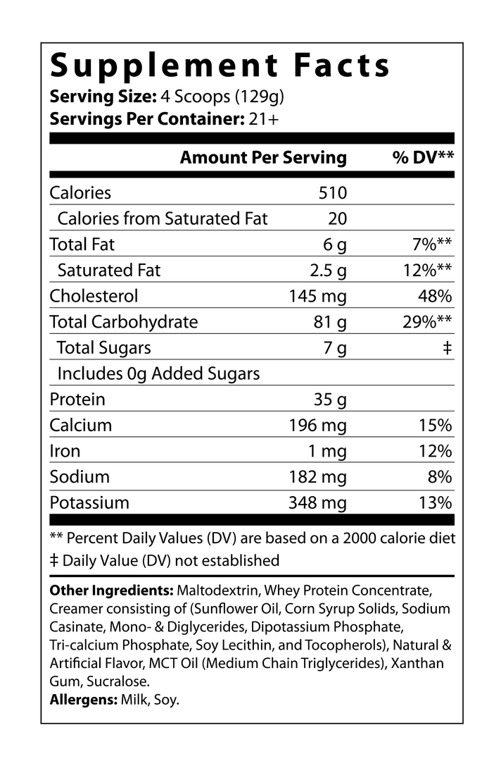 Bulk Up! Mass Gainer Vanilla Milkshake