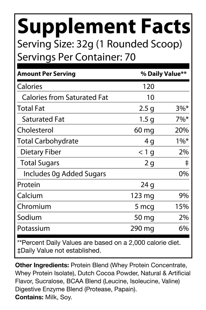 Whey Protein Chocolate 5lb
