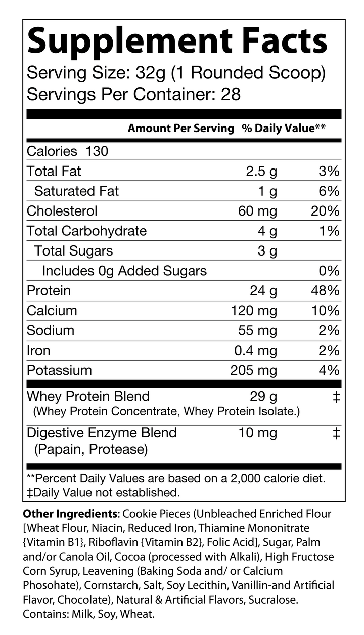 Whey Protein Cookies & Cream Milkshake