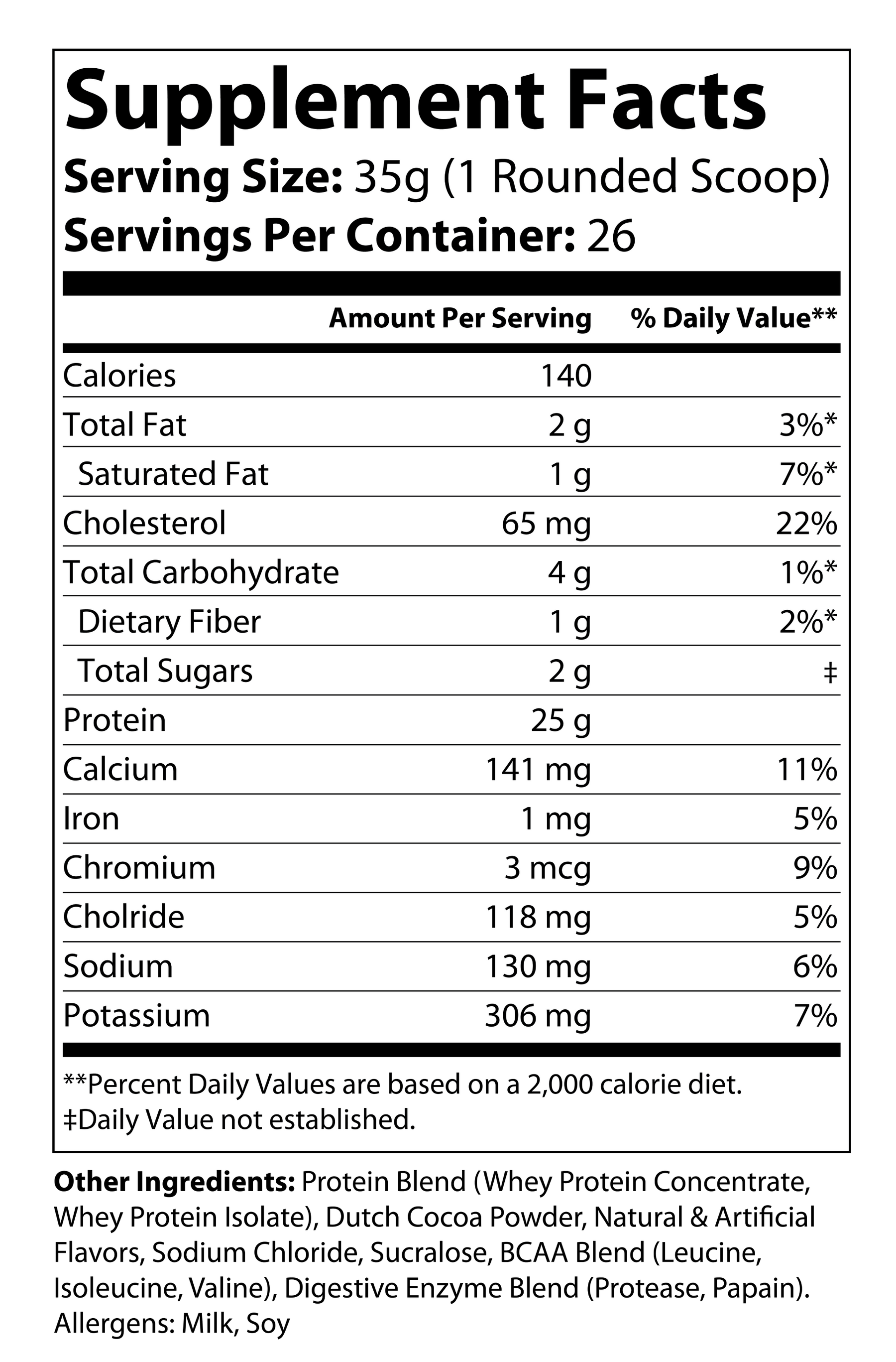 Whey Armor Protein Chocolate Peanut Butter