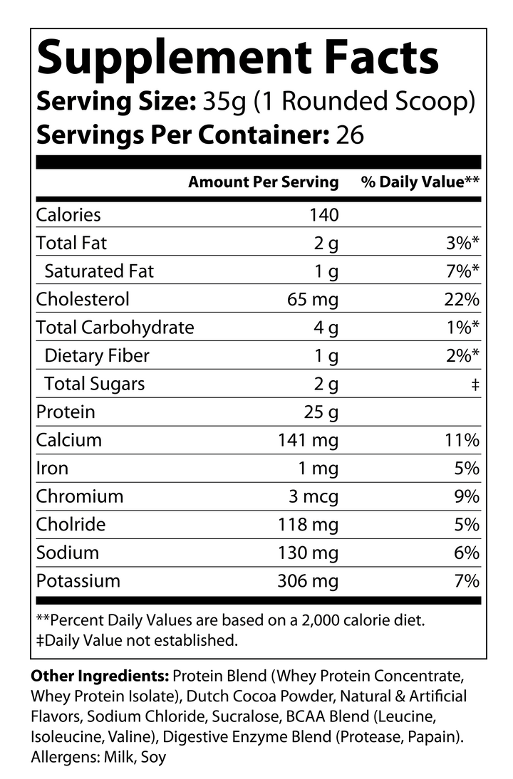 Whey Armor Protein Chocolate Peanut Butter