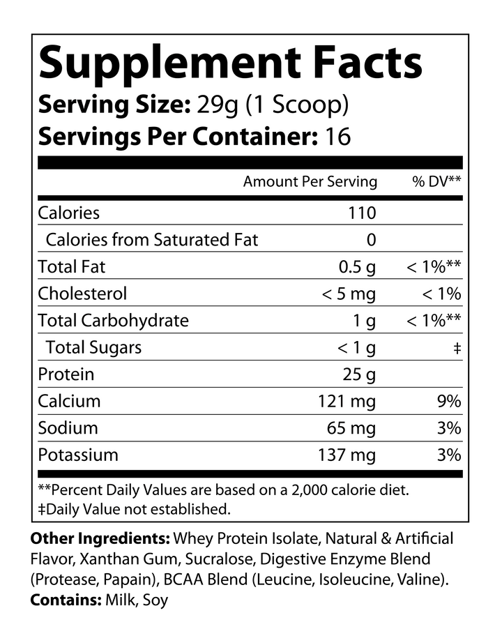 Whey Armor 100% Isolate Protein Vanilla
