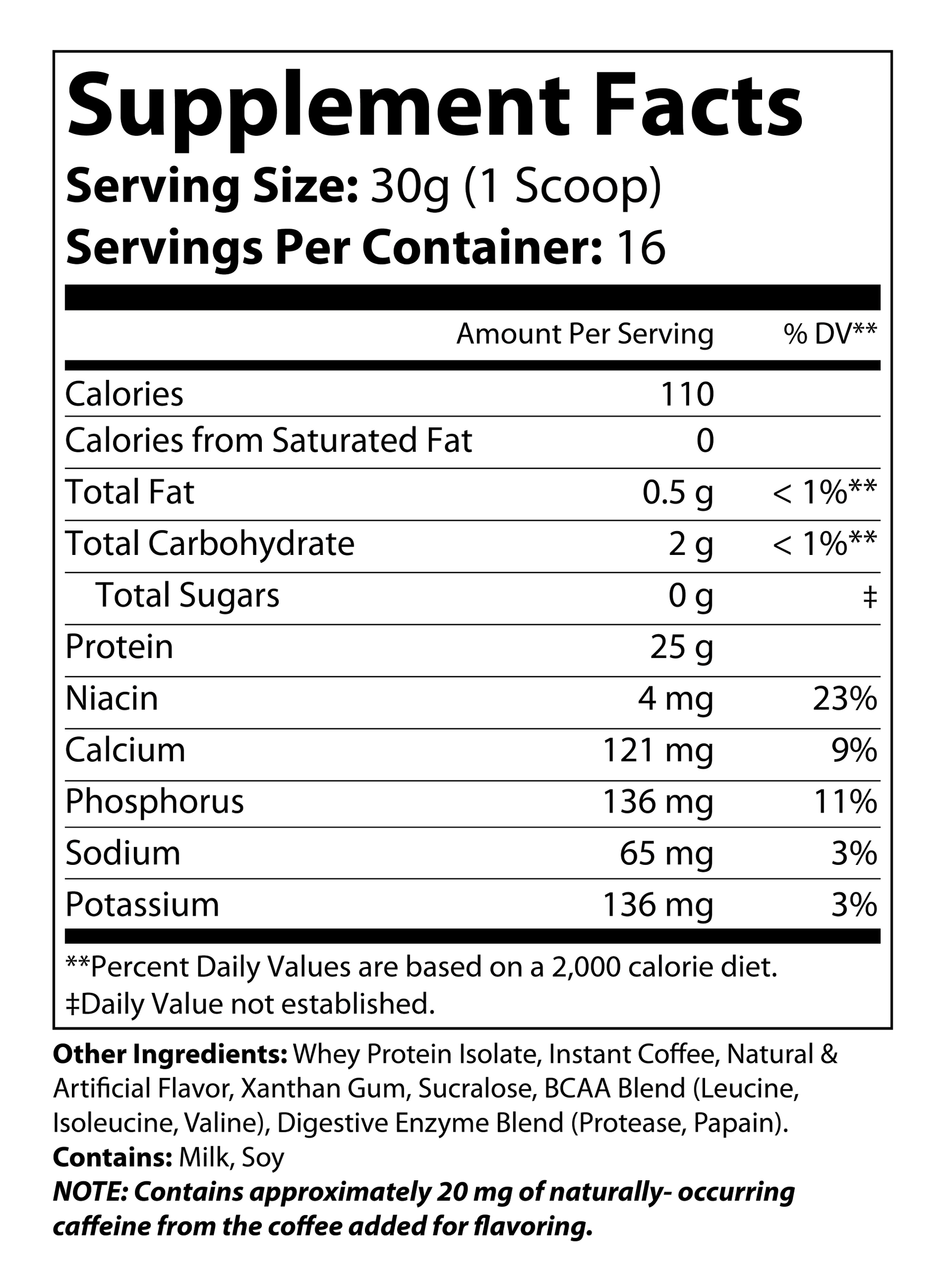 Whey Armor 100% Isolate Protein Cappuccino