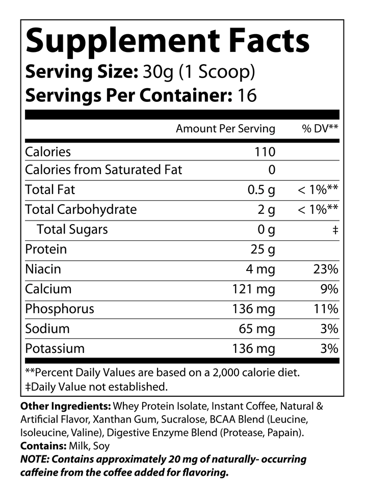 Whey Armor 100% Isolate Protein Cappuccino