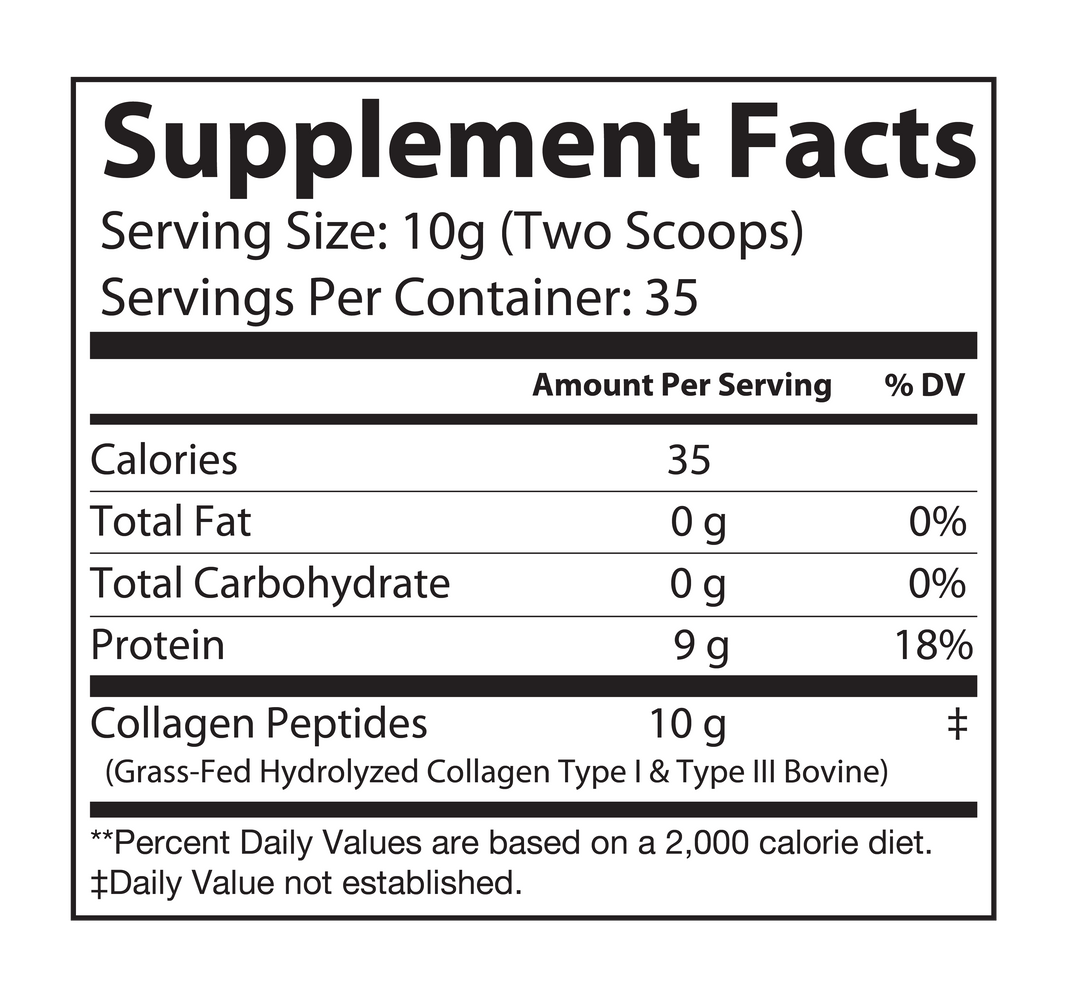 Collagen Hydrolyzed Type 1 & 3 Collagen Grass Fed Pasture Raised