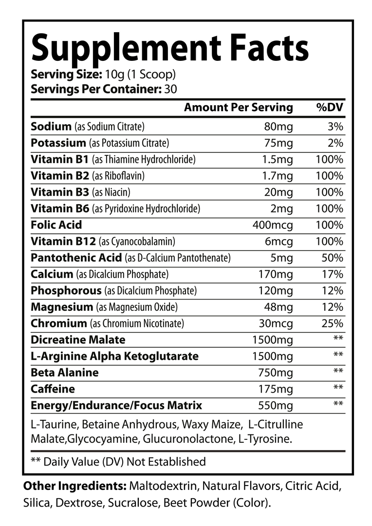 Pre Workout Honeydew Watermelon
