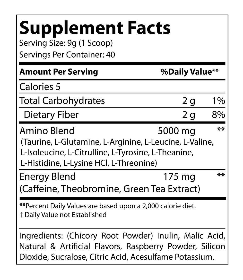 Energized Aminos Raspberry Iced Tea