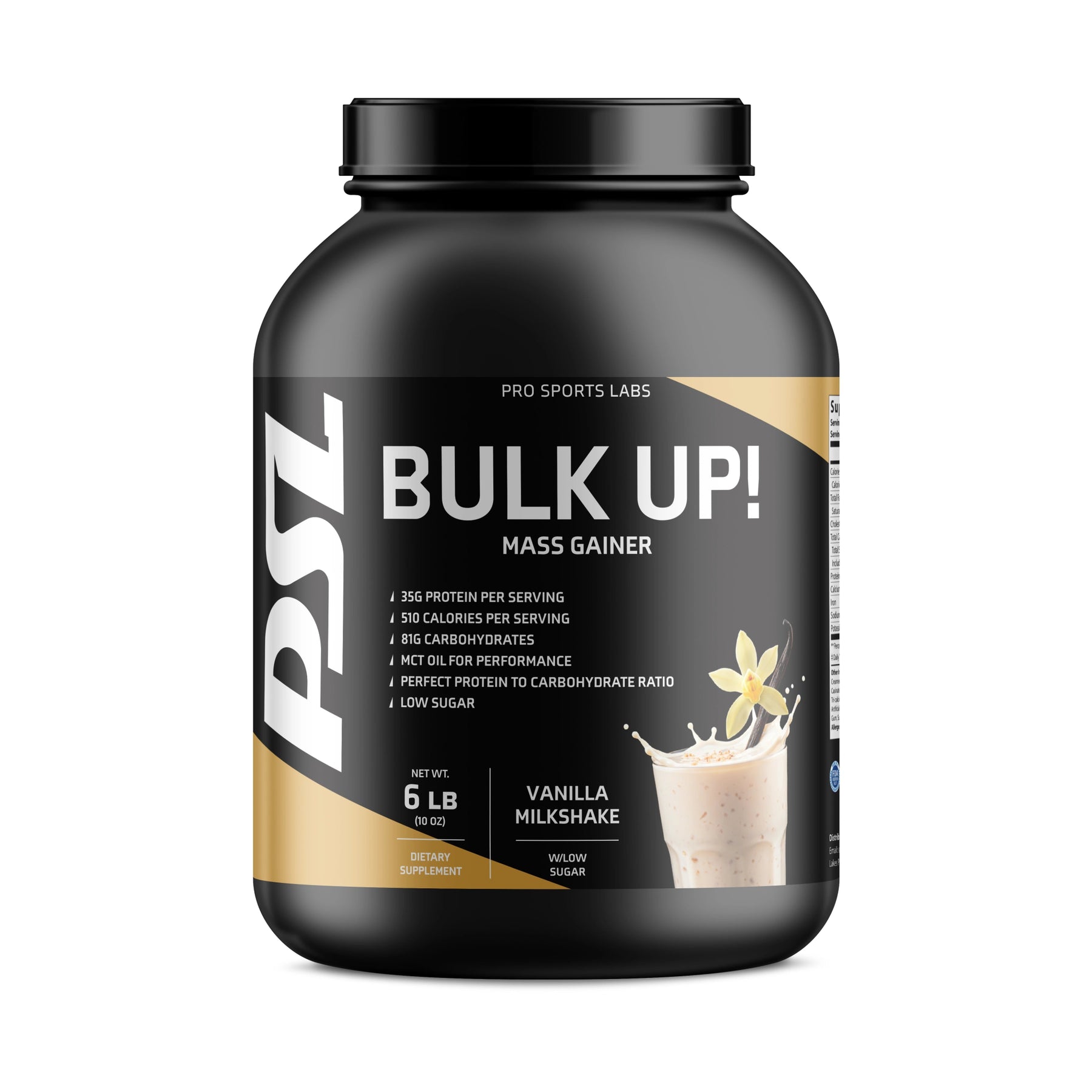 Bulk Up! Mass Gainer Vanilla Milkshake - Pro Sports Labs