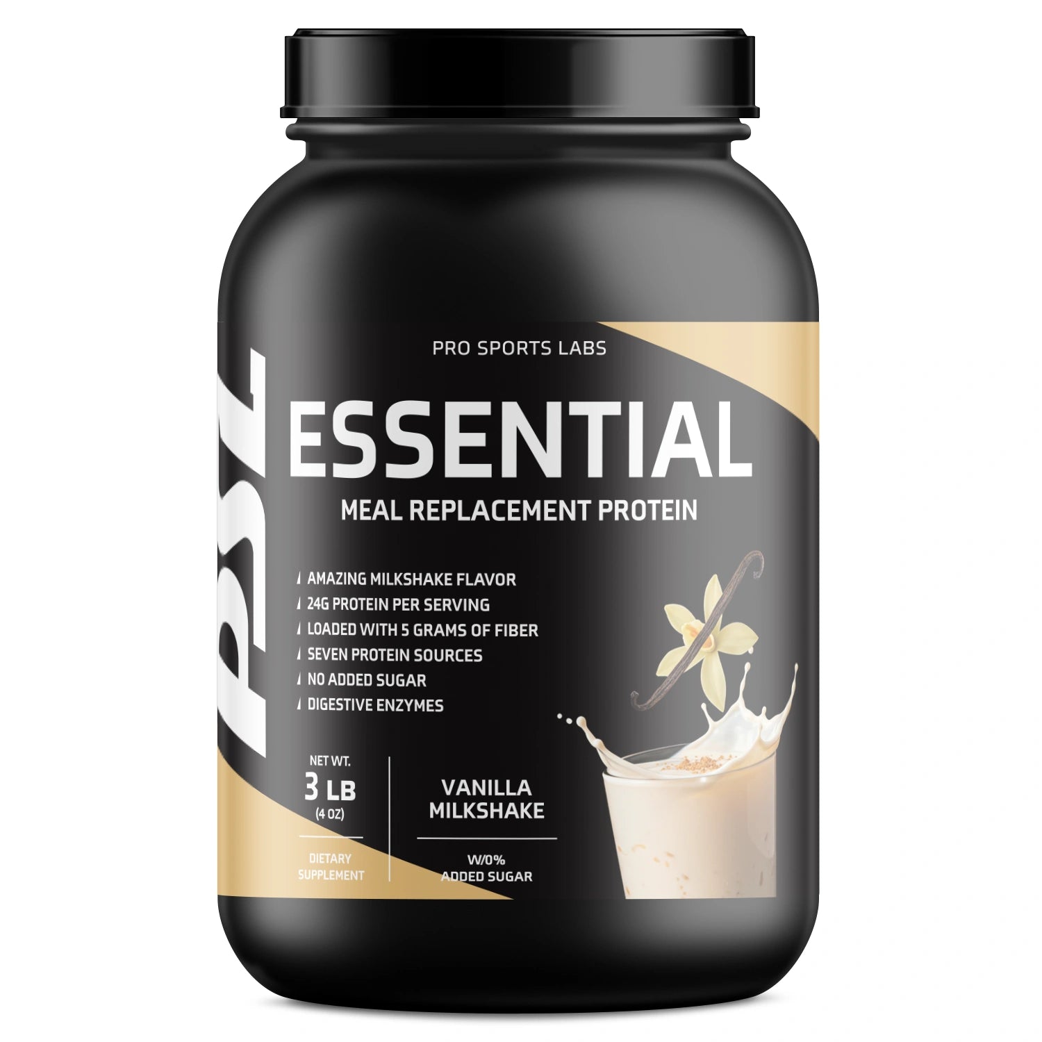 Essential Meal Replacement Protein 2.9lb Vanilla Milkshake - Pro Sports Labs