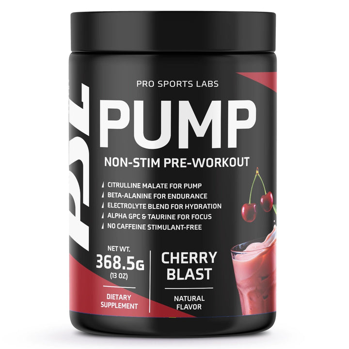 Pump Non - Stim Pre Workout Cherry Blast - Pro Sports Labs