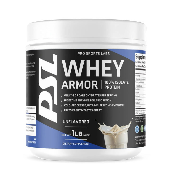 Whey Armor 100% Isolate Protein Unflavored - Pro Sports Labs