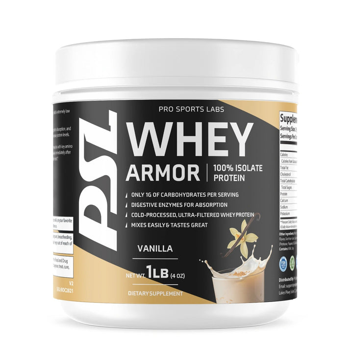 Whey Armor 100% Isolate Protein Vanilla - Pro Sports Labs