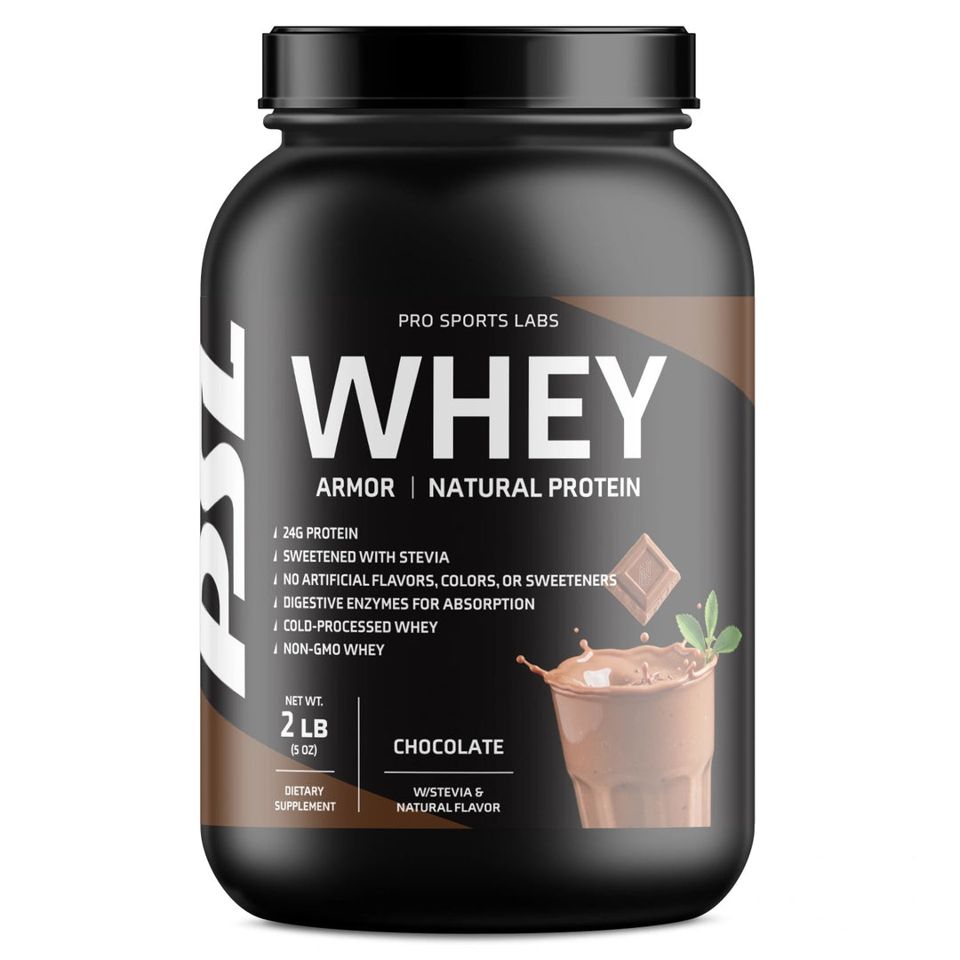 Whey Armor Natural Protein 2lb Chocolate - Pro Sports Labs