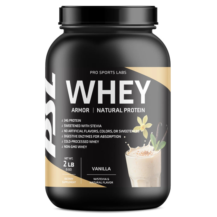 Whey Armor Natural Protein 2lb Vanilla - Pro Sports Labs
