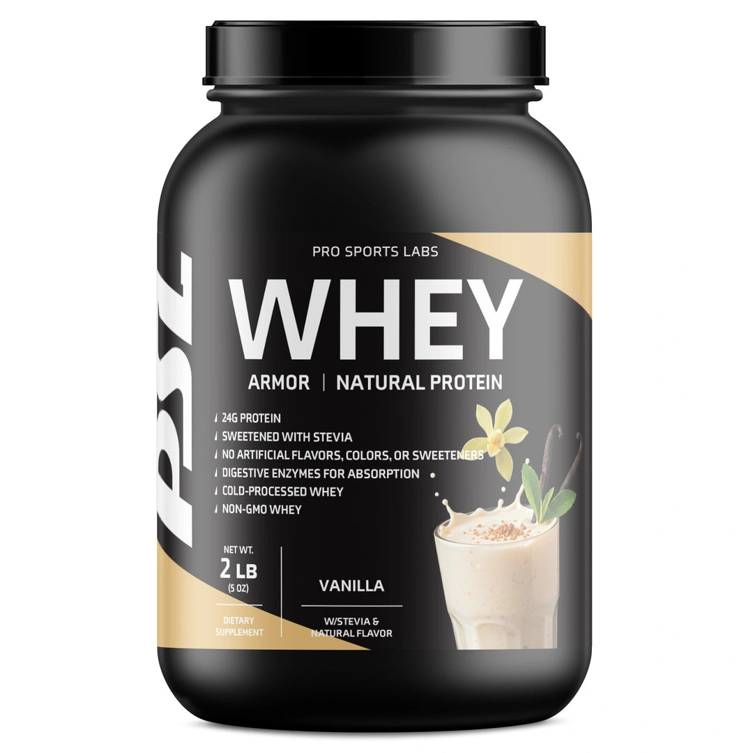 Whey Armor Natural Protein 2lb Vanilla - Pro Sports Labs